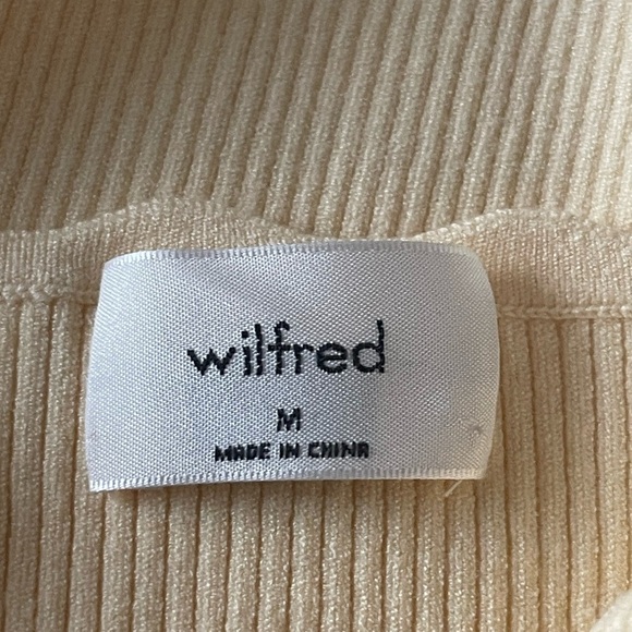 WILFRED Tops & Bodysuits Heaven Top Sweetheart Ribbed Knit Strapless Tube Top MD - Picture 3 of 9